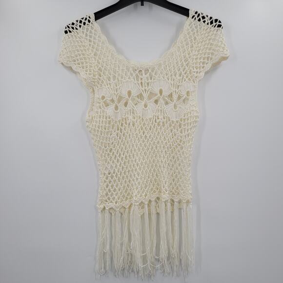Kirra crochet cover up shirt top size M/L - Picture 5 of 5